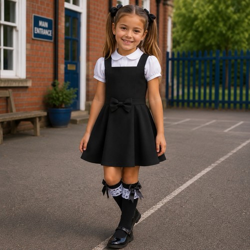 Girls black school - black,