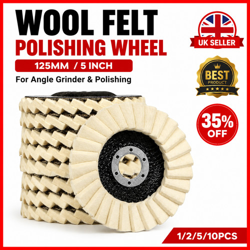 10pcs wool felt flap - wool, disc