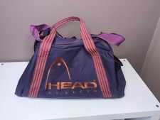 Vintage Head Duffle Bag Sports Travel Gym Blue Orange St Lucia Weekender Holdall