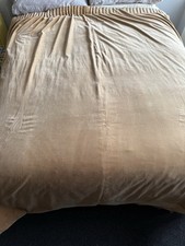 Huge vintage old velvet caramel honey single curtain unlined fabric projects