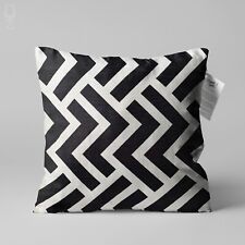 Black Zig Zag Soft Cushion Cover | Double Sided | Multi Sizes