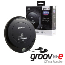 GROOV-E RETRO SERIES PERSONAL PORTABLE CD PLAYER WALKMAN - BLACK - GVPS110/BK