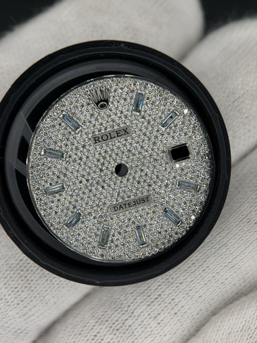 Diamond pavé lab created dial - created,