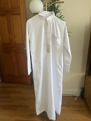 Men white embroidered - white,