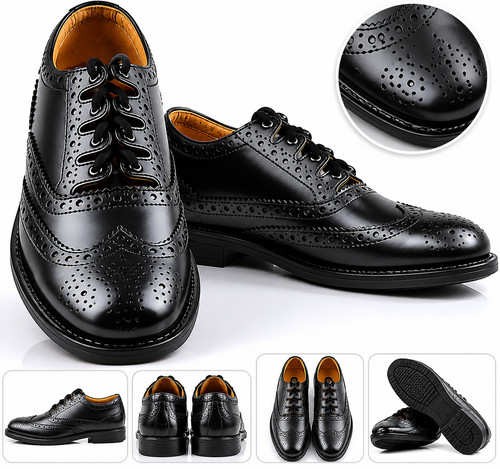 Men leather ghillie - men's, brogues