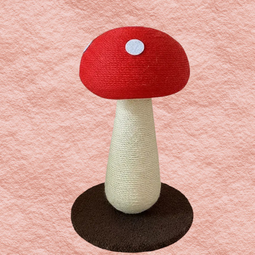Mushroom cat scratching post - cat,