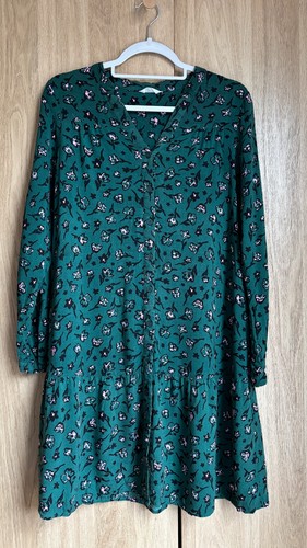 Green floral print midi - green,