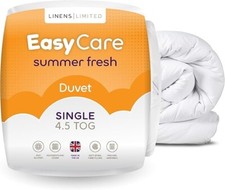 EasyCare Single Duvet 4.5 Tog Summer Fresh Quilt Soft and Comfy