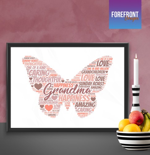 Personalised grandma butterfly - personalised,