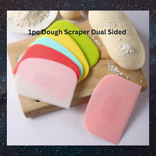 Dough Scraper Dual Sided Flexible Plastic Bowl Scraper for Bread Pizza Pastry