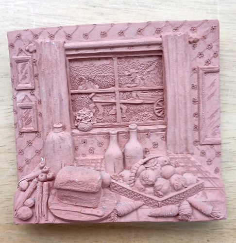 Unusual terracotta wall tile - terracotta,