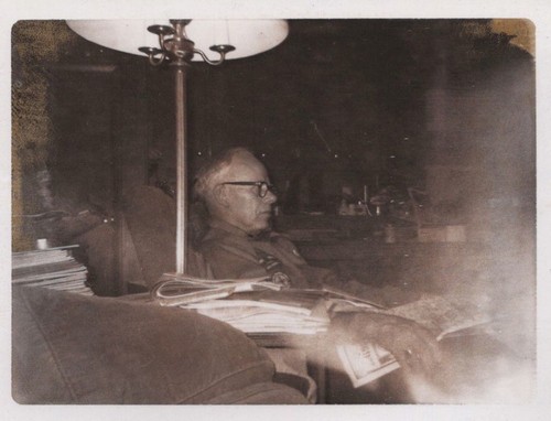 1940s old man glasses reading - man,