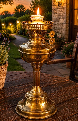 Vintage brass oil - vintage,