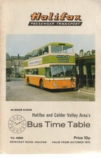 HALIFAX BUS TIMETABLE BOOK OCT