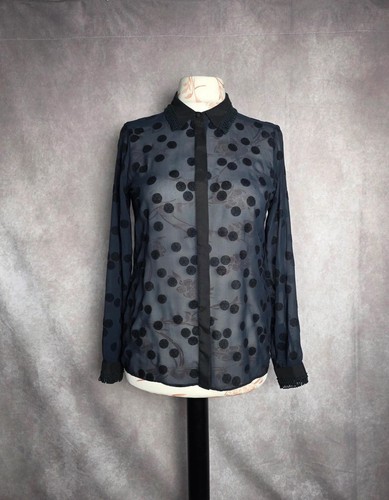 Jaeger navy sheer polka dot - jaeger,