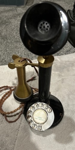 Vintage candlestick telephone - candlestick,