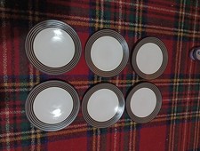 Set Of 6 Denby  Intro Stripes