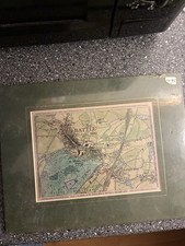 Vintage Print Of Map Of Battle