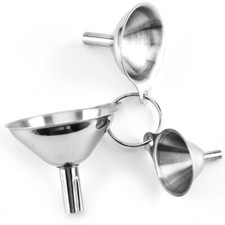 3Pcs/Set Oil Water Spices Wine Flask Funnel Stainless Steel Funnel Kitchen Tools