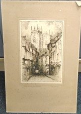 MOUNTED ETCHING Of York