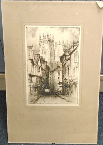 Mounted etching york - mounted,