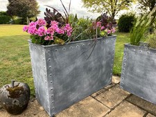 Galvanised tanks - Galvanised water trough -   Galvanised planter  115 cm