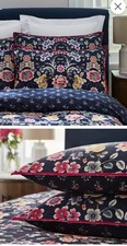 NEW SEALED DORMA MIDNIGHT Garden  2 HOUSEWIFE PILLOW CASES   300TC COTTON SATEEN