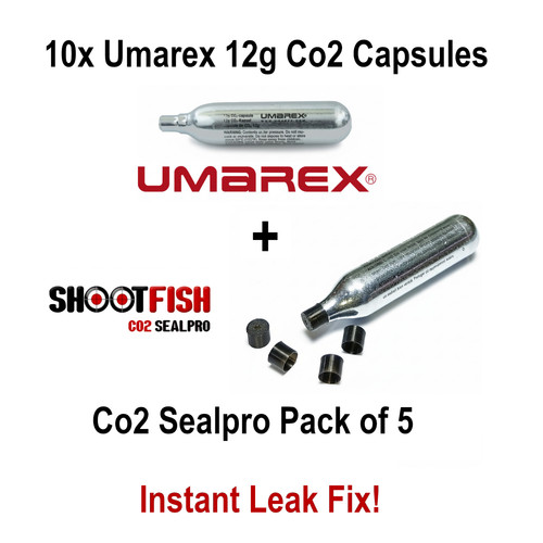 10x umarex 12g co2 gas - 12g, capsule