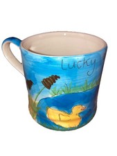 Whittard of Chelsea Handpainted Blue Lucky Ducks In The Muck Mug FREE POSTAGE