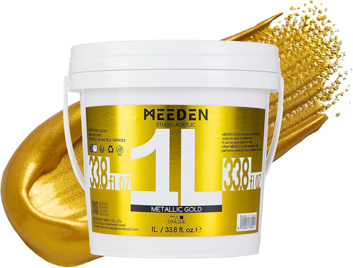 Meeden metallic gold - gold, acrylic