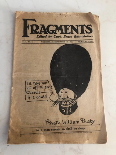 1919 fragments magazine - fragments, from