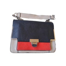 Juno Black Red and Beige Handbag