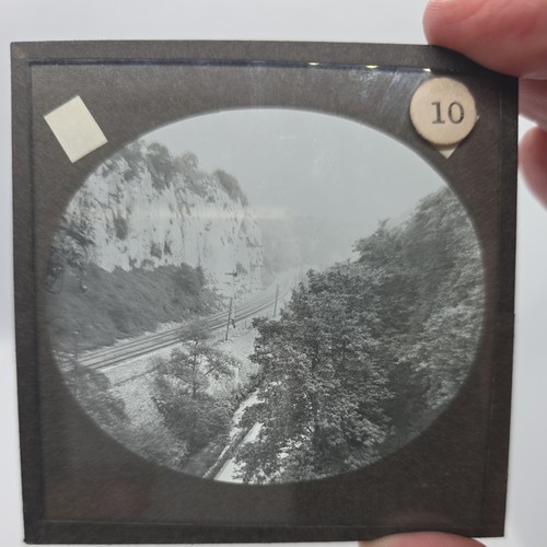 Glass magic lantern slide - glass,