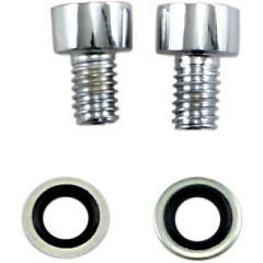 Chrome front fork drain - chrome,