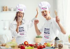 Apron & Chef Hat Set Personalised Custom Baking Cooking Chef Business Gift Cook