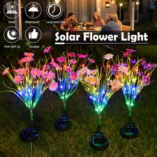 2Pcs Solar LED Flower Light