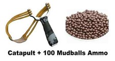 Catapult Powerful Hunting Slingshot High Velocity + 100 Ammo Target Hunting BBs