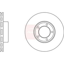 2x Brake Discs Vented For