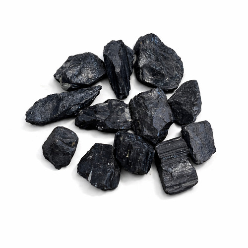 Raw black tourmaline - raw, crystal