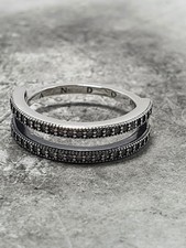 Pandora Logo & Hearts Ring Size 56 Used