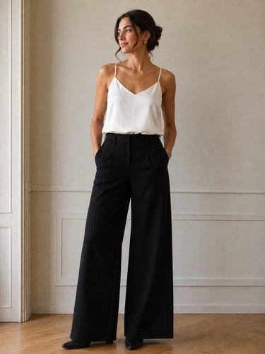 Zara women black wide leg - women's,