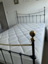 Vintage Bedstead With Sprung Base And New Hybrid Mattress