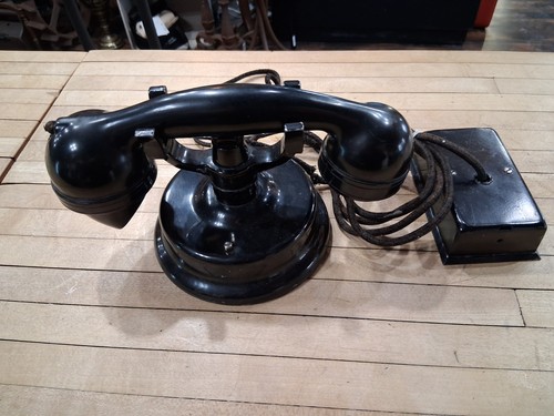 Antique cradle telephone - telephone, with