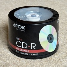 TDK CD-R Recordable CD Discs