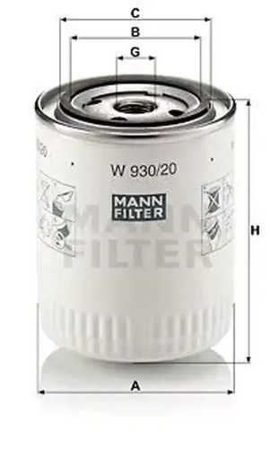 Oil filter spin - oil, w
