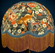 Oriental Koi Carp Dome Lampshade Standard Floor Lamps Table Ceiling Lights