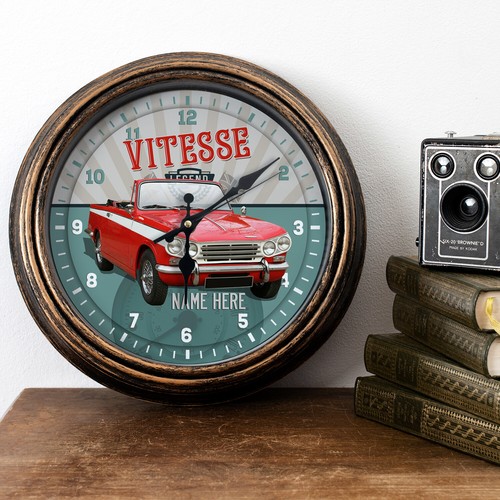 Personalised car clock triumph - personalised,