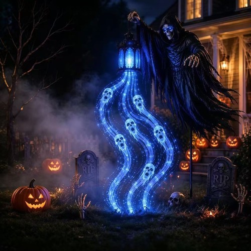 Halloween grim reaper lantern - grim,