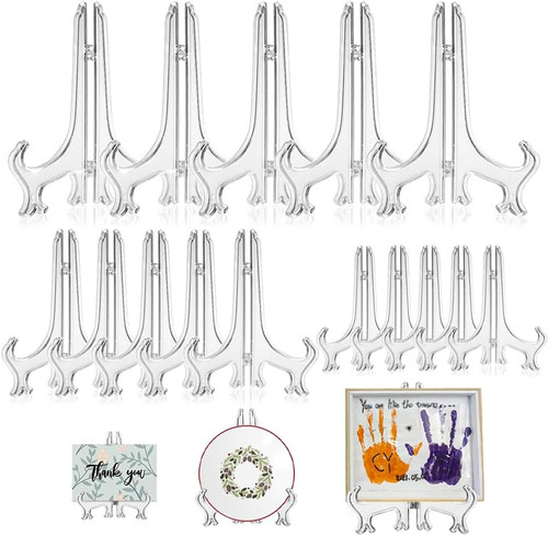 15pack clear plastic easels - easels, or