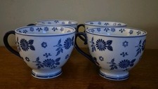 4 Anthropologie Cups Mugs Blue